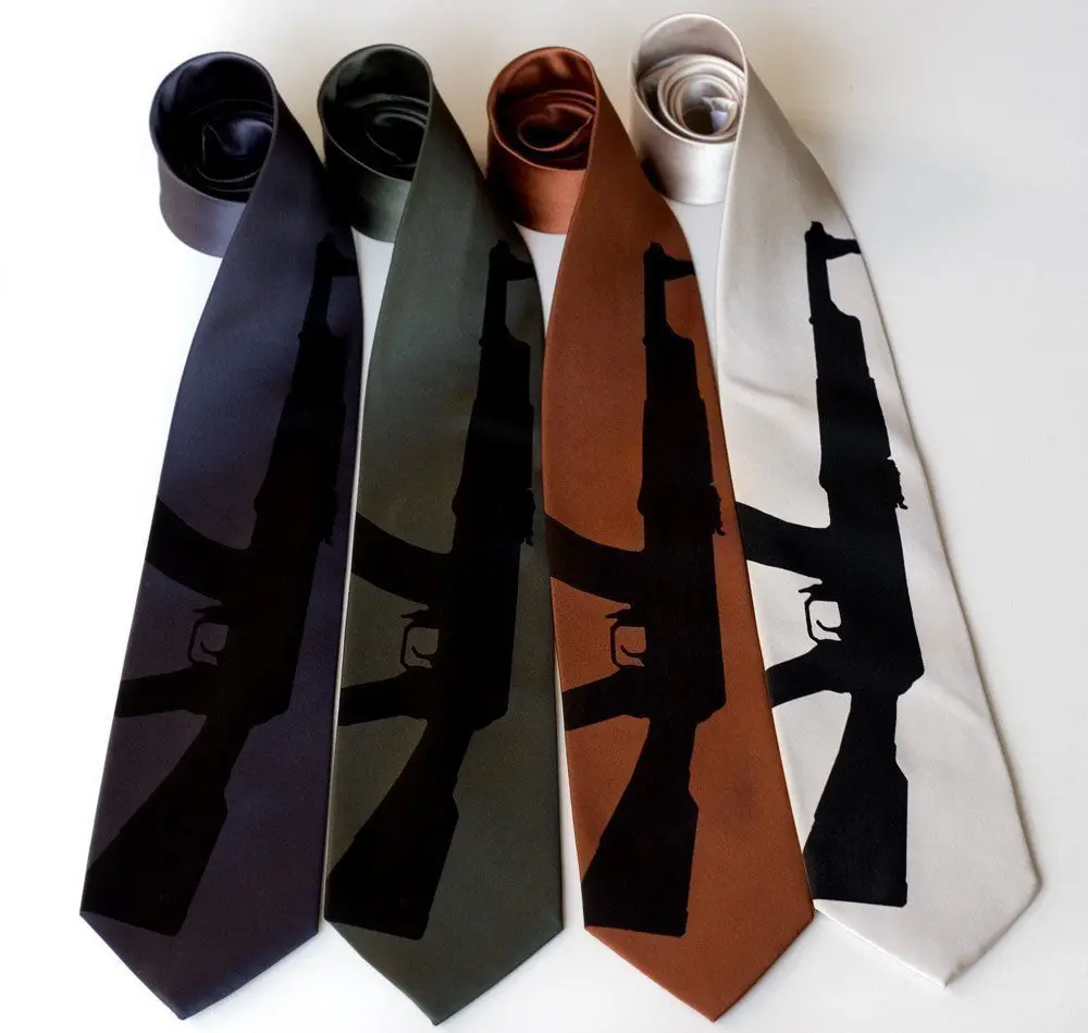 Rifle Print Necktie, Ak-47 Tie 1