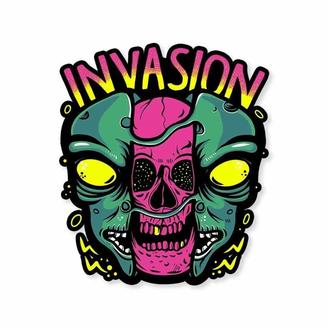 Alien Invasion Sticker 1
