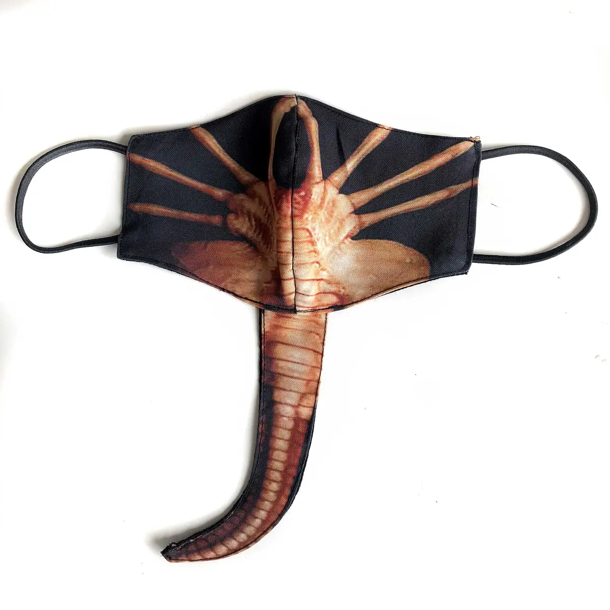 Face Hugger Mask. Aliens-Inspired, Adjustable Fabric Face Cover. Xenomorph, Facehugger Face Mask 1