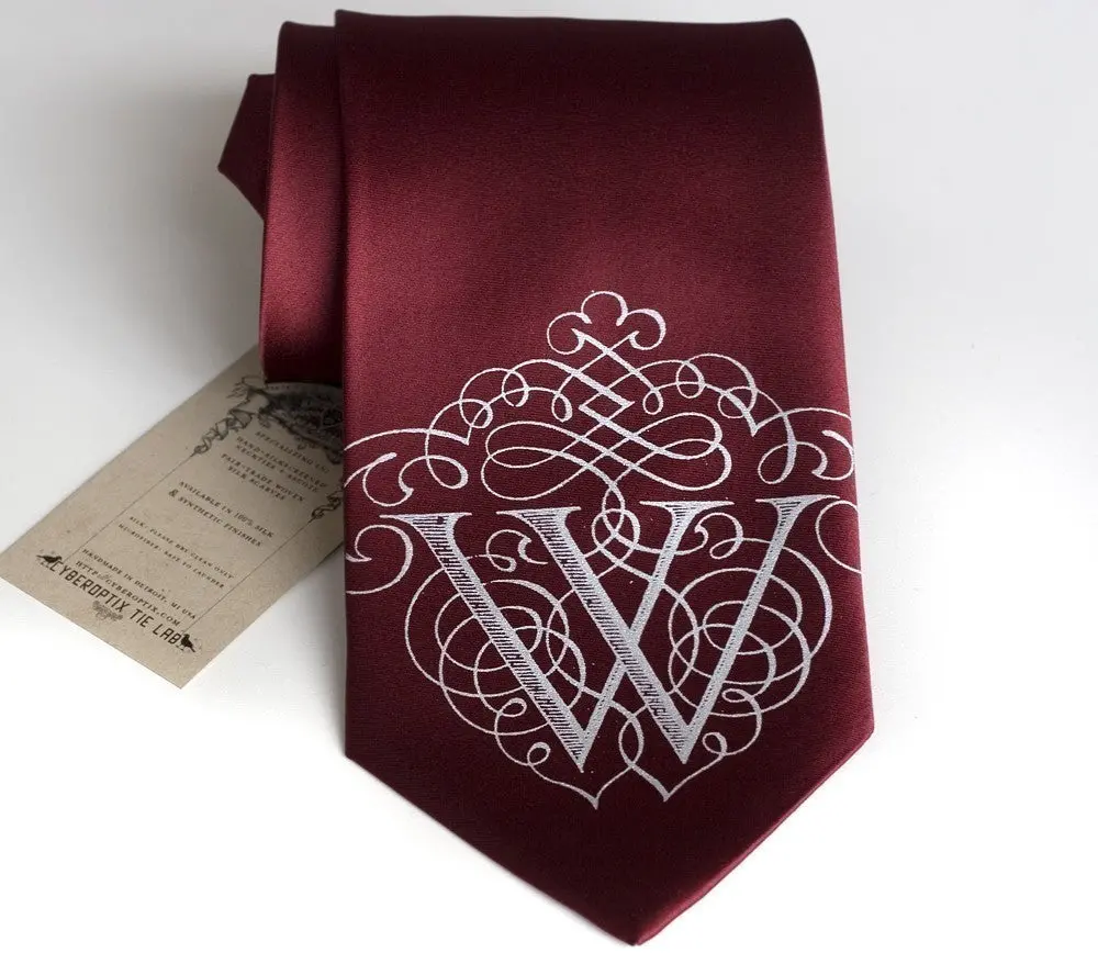 Initial Necktie. Personalized Monogram Tie, Alphabeties 1