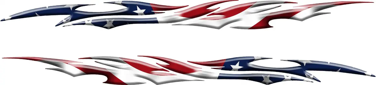 American Flag Stripes Truck Side Decals B758 On Clearance 50% Off 1