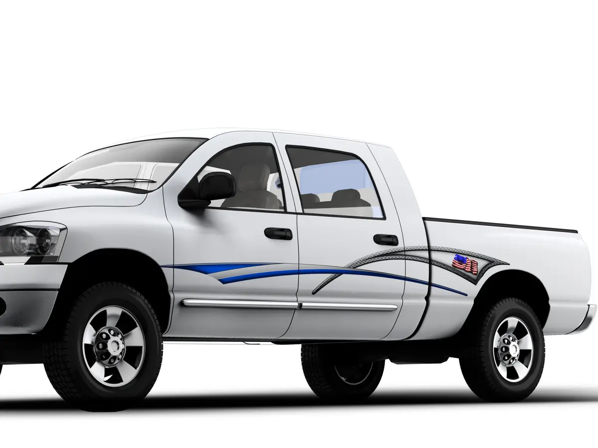 American Flag Stripes Truck Side Decals On Clearance 50% Off 1