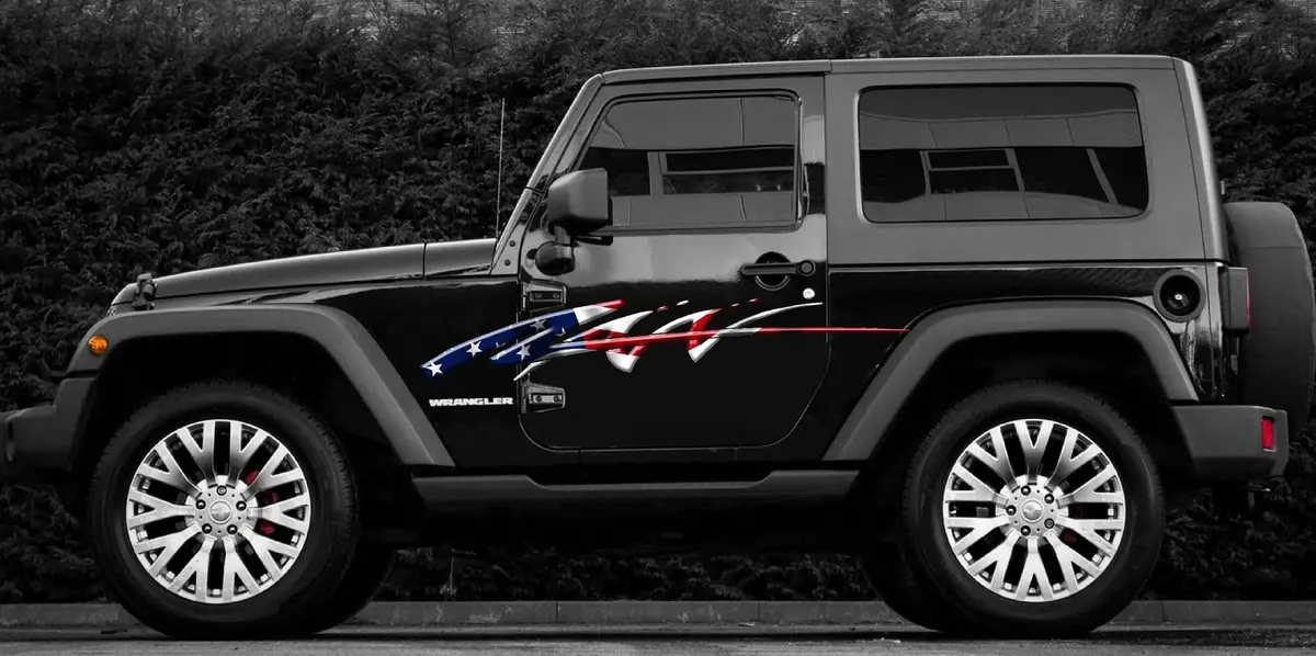 American Flag Stripes Truck Graphic Decals #B731 3