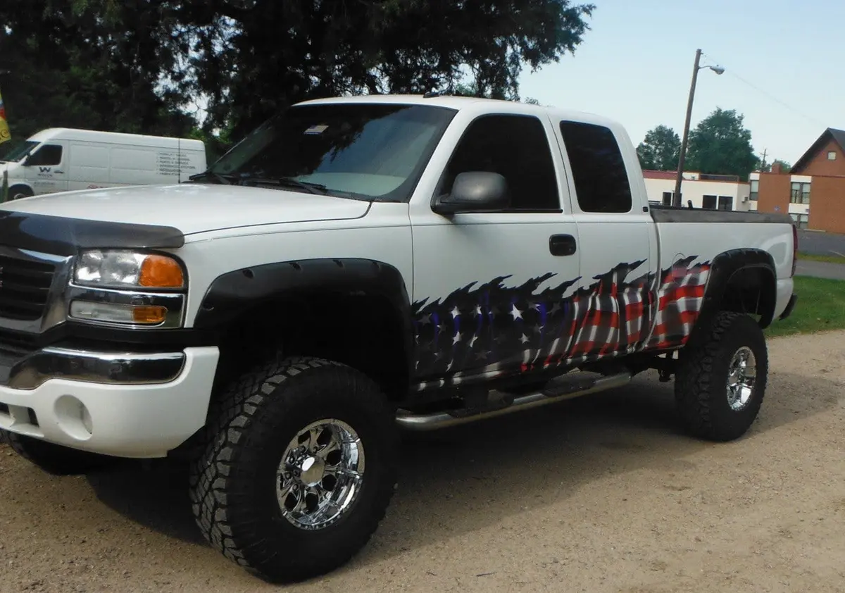 American Flag Half Wrap Vinyl Decal For Cars & Trucks 5