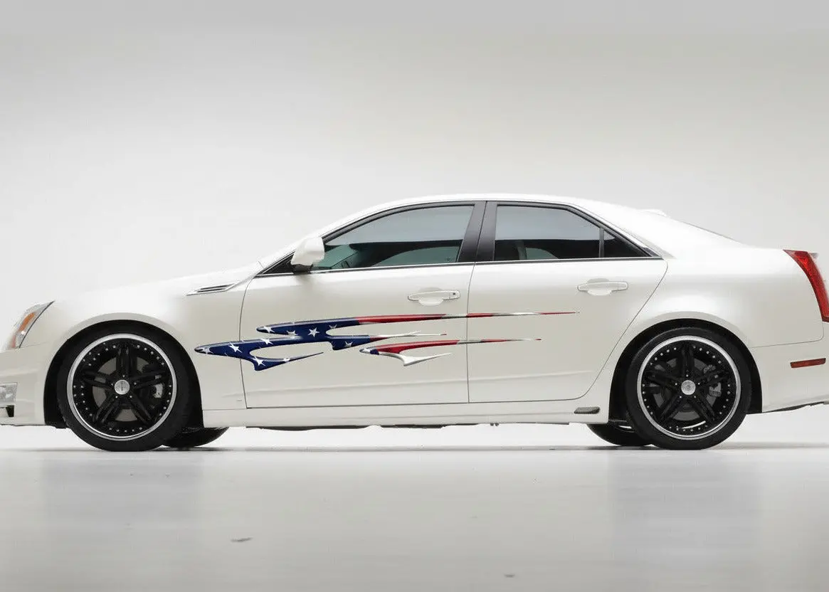 American Flag Decal Stripes For Car & Truck B490 4