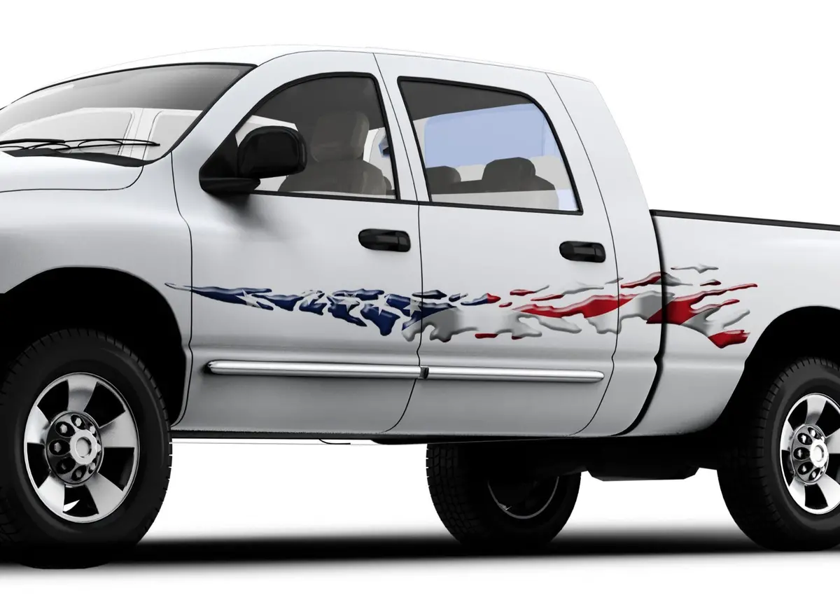 American Flag Mud Splash Truck Vinyl Graphic Decals B883 1