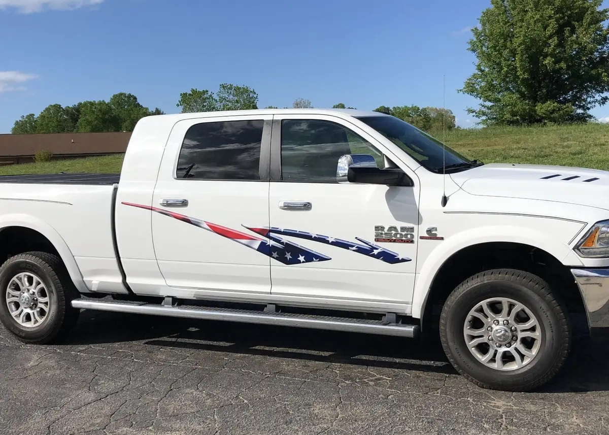 American Flag Truck Stripes Vinyl Side Decals B985 1