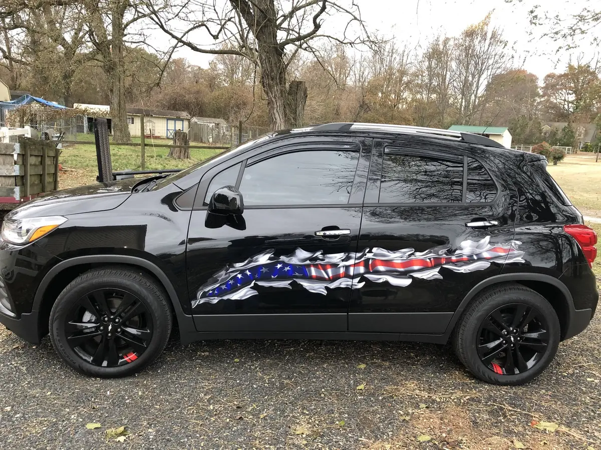 American Flag Rip Tear Graphic Decals For Car, Truck & Semi Trailers #2 7