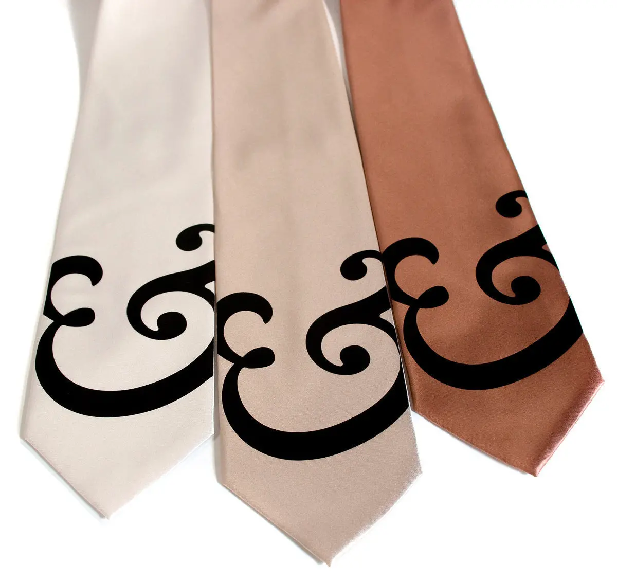 Ampersand Necktie. Caslon Font Tie 1