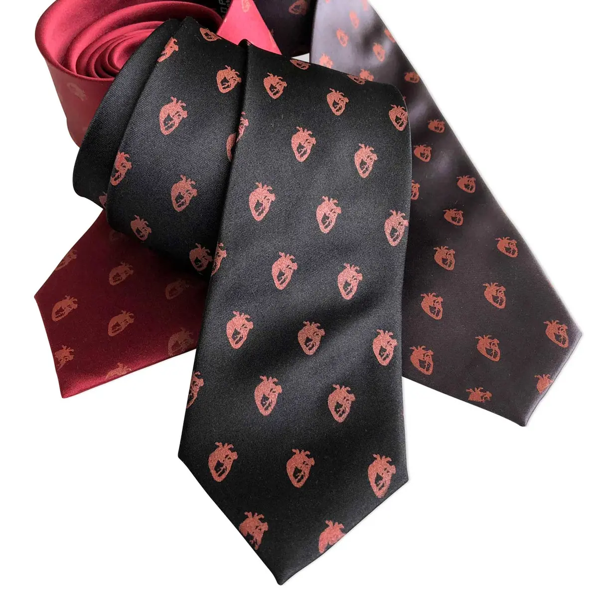 Tiny Human Hearts Necktie, Anatomical Heart Tie 1