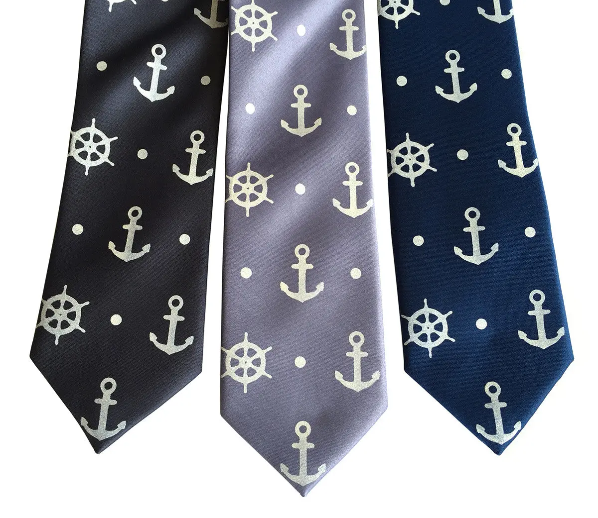 Anchor Necktie, Nautical Print Tie 1