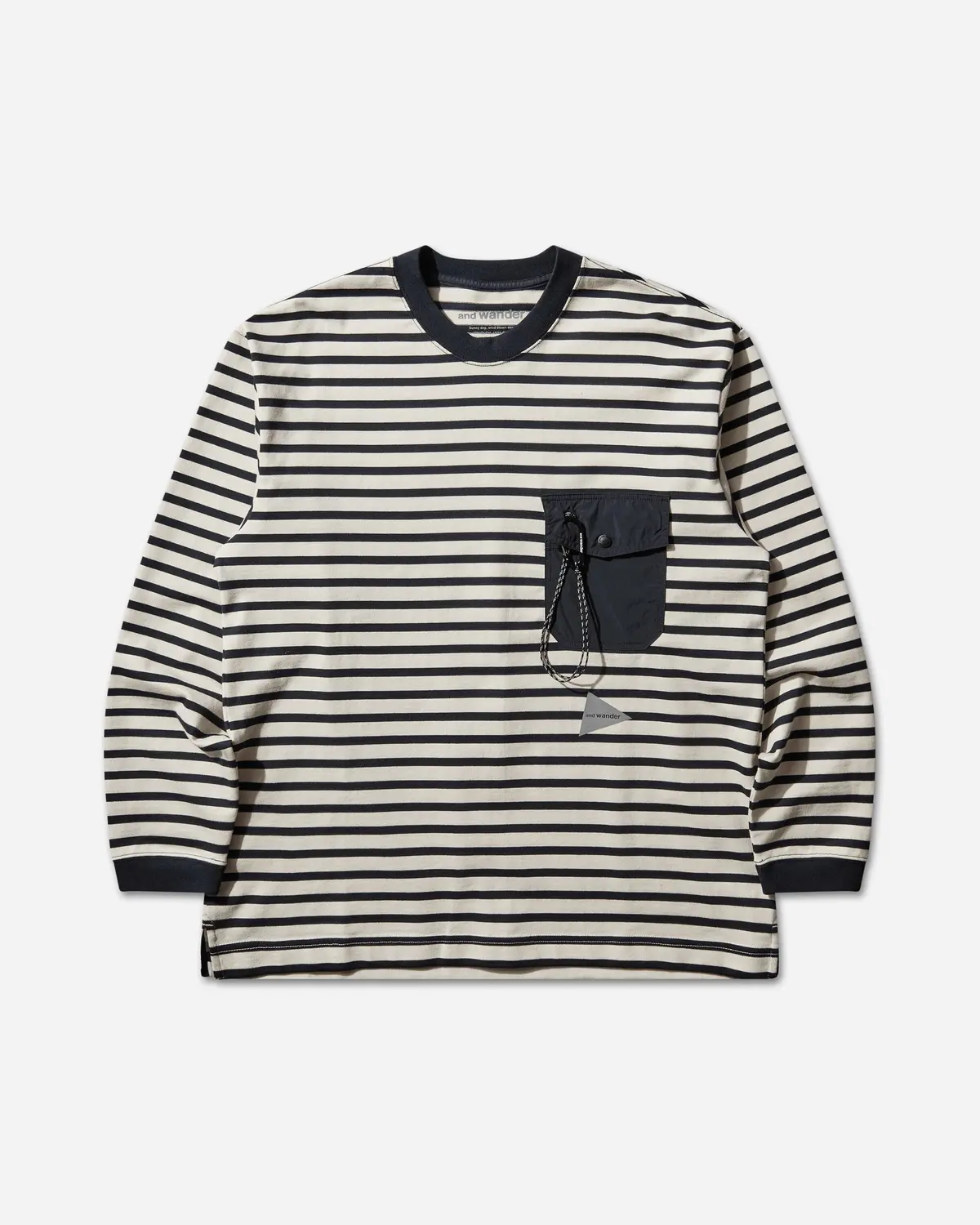 Men's Stripe Pocket Longsleeve T-Shirt Navy 1
