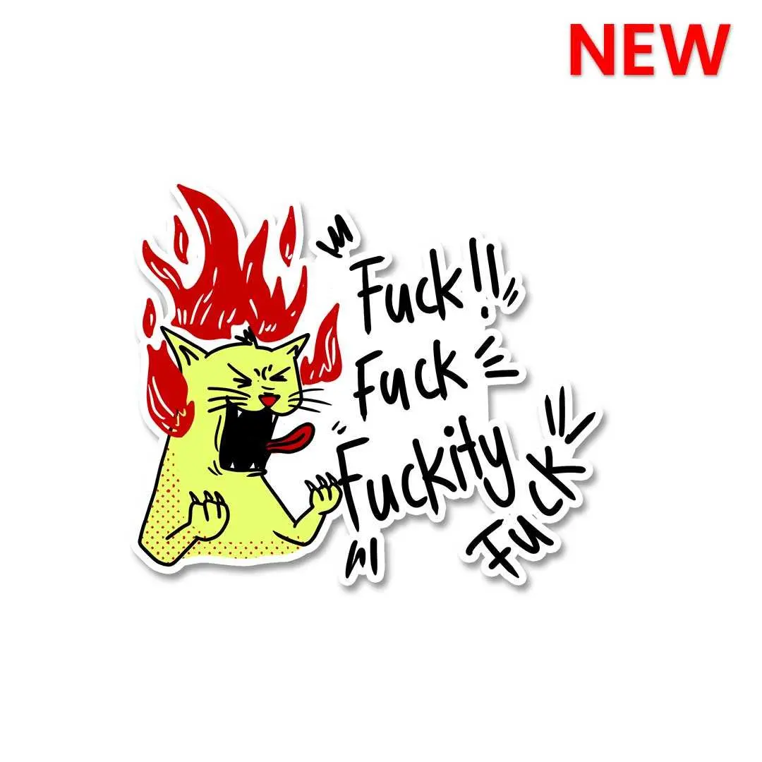 Angry Cat Sticker 1