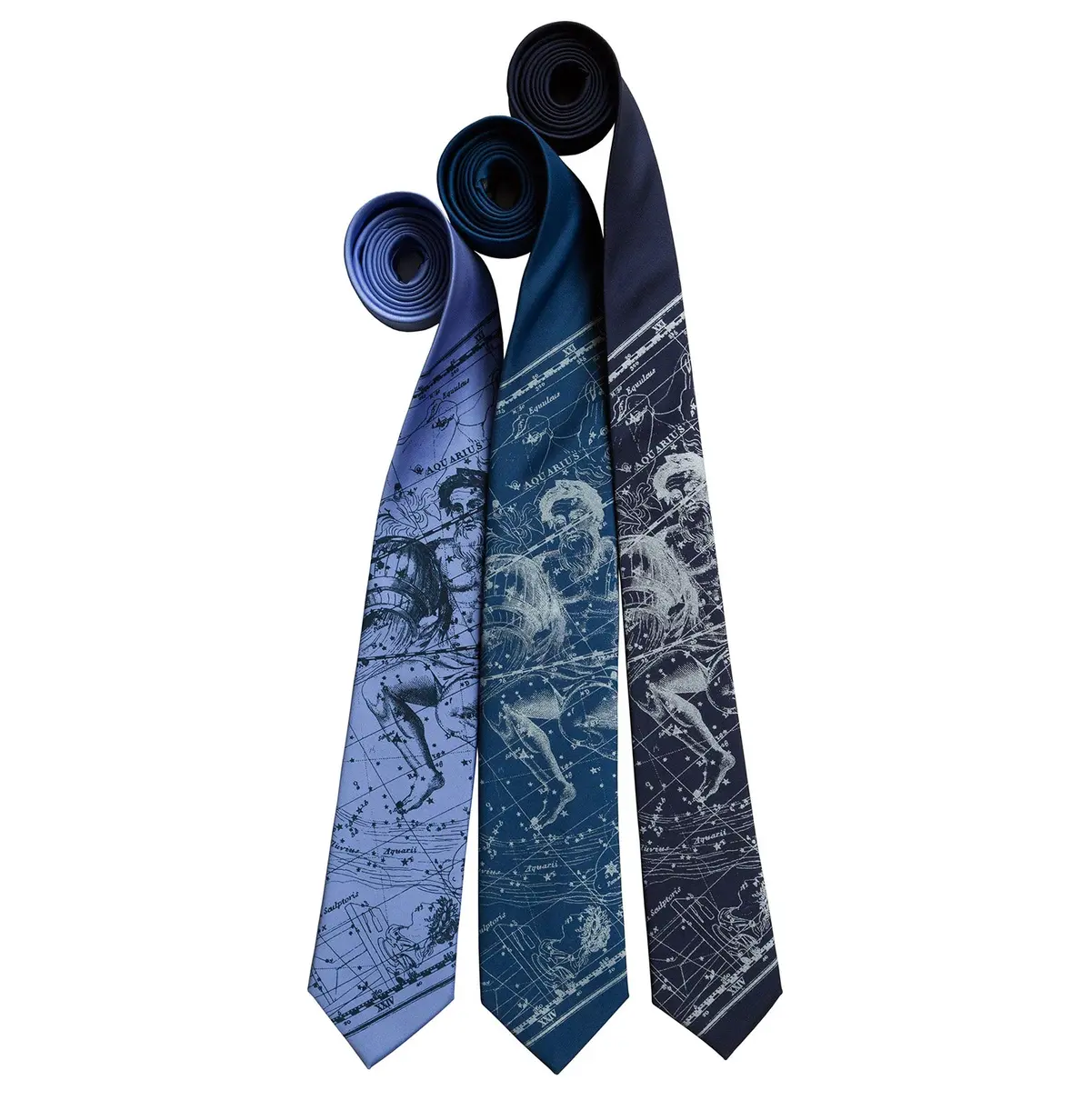 Aquarius Necktie, Zodiac Constellation Print Tie 2