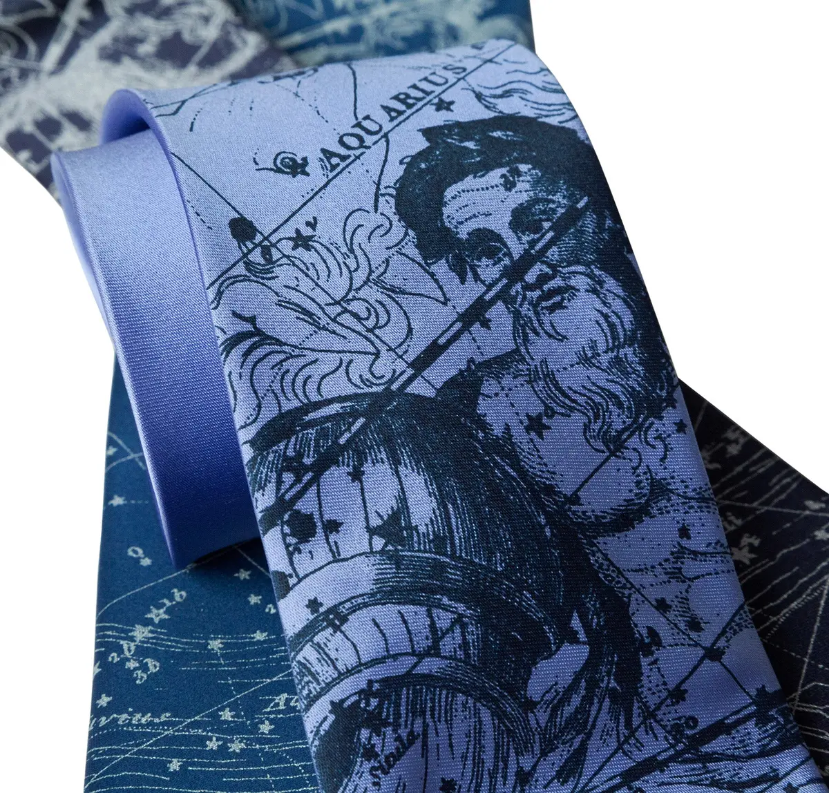 Aquarius Necktie, Zodiac Constellation Print Tie 5