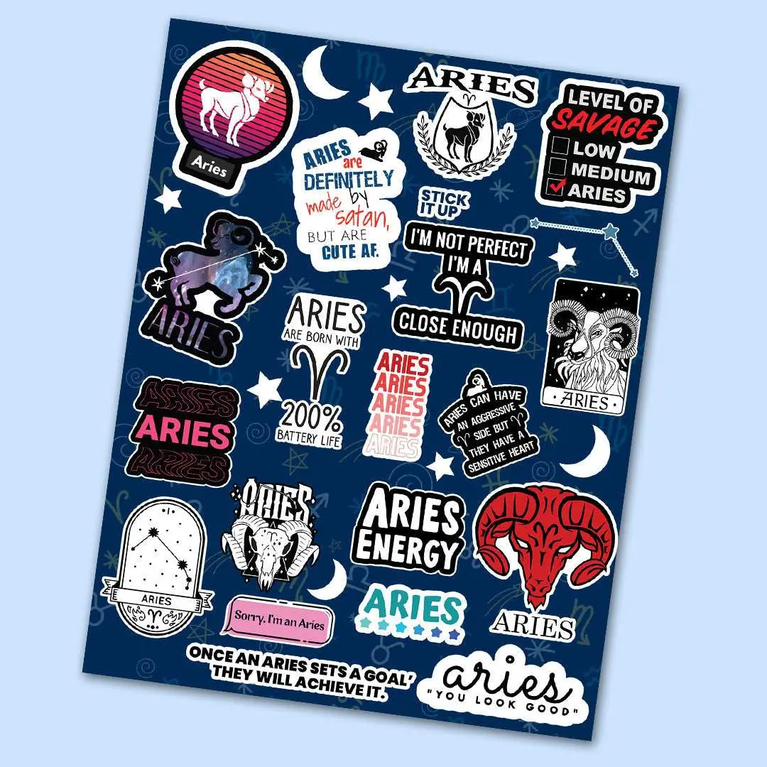 Aries Mini Stickers Sheet 1
