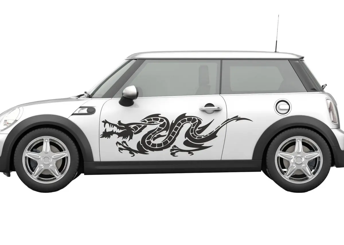 Asian Dragon Vinyl Decal – Set Of 2 For Cars & Trucks 1