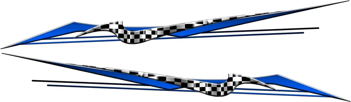 Astro Checkered Stripes Graphic Decals Kit On Clearance 50% Off 1
