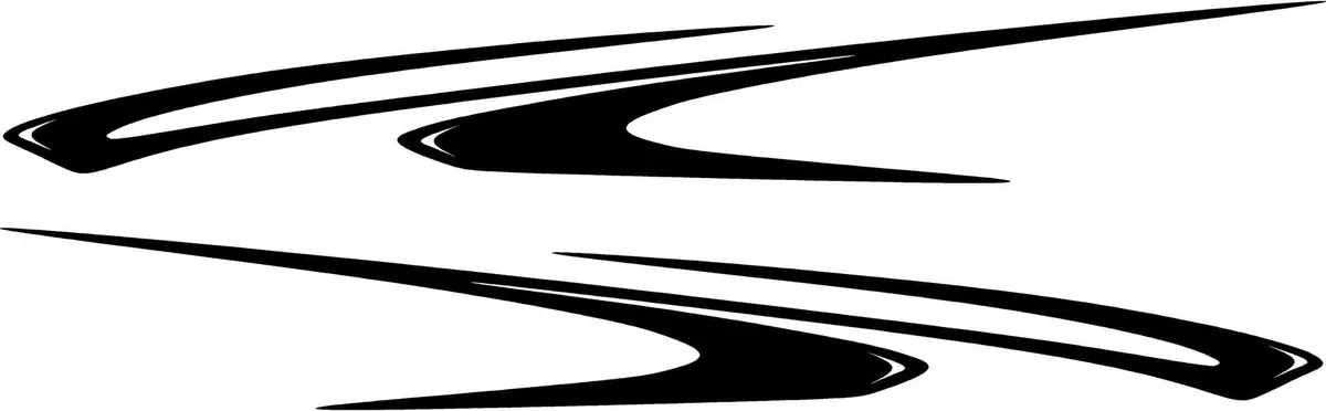Slipstream Stripes Vinyl Decals Set Of 2 For Cars & Trucks #208 4