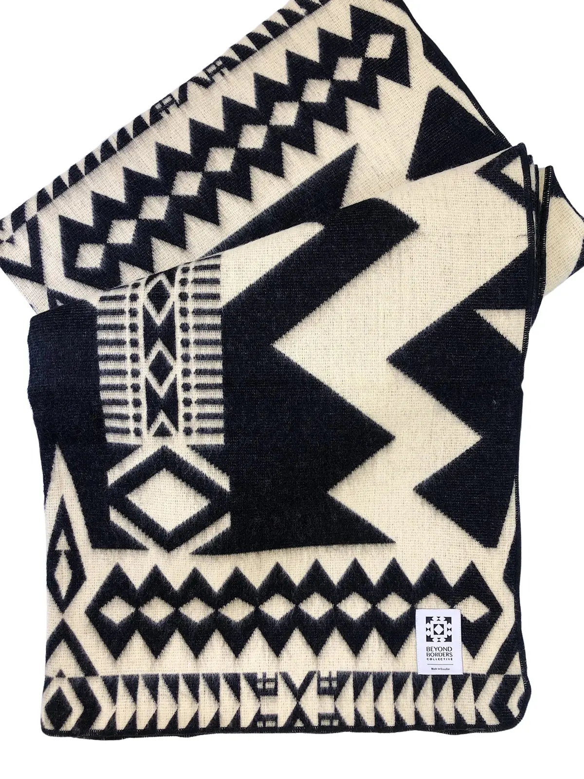 Awa Blanket In Natural & Black 1