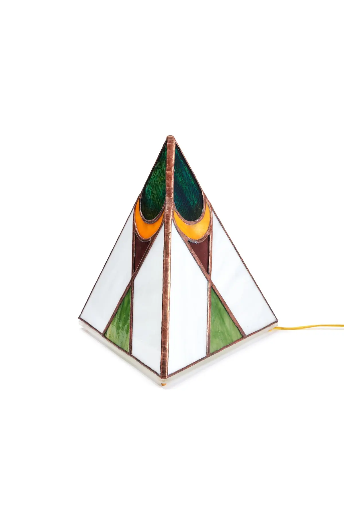 Peacock Moon Stained Glass Lamp 1