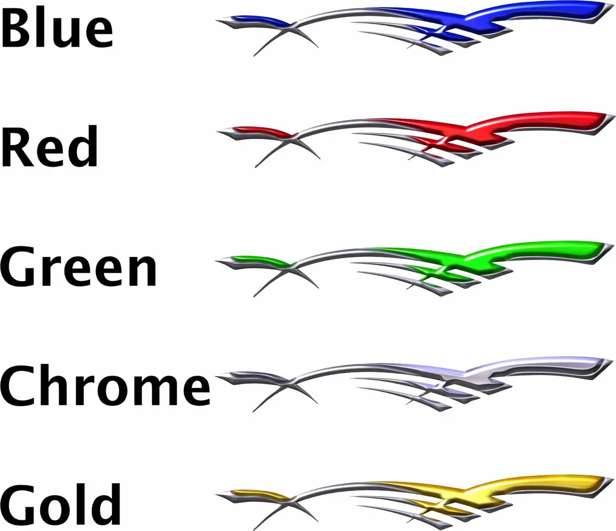 Chrome Stripes Vinyl Truck Graphics B887 5