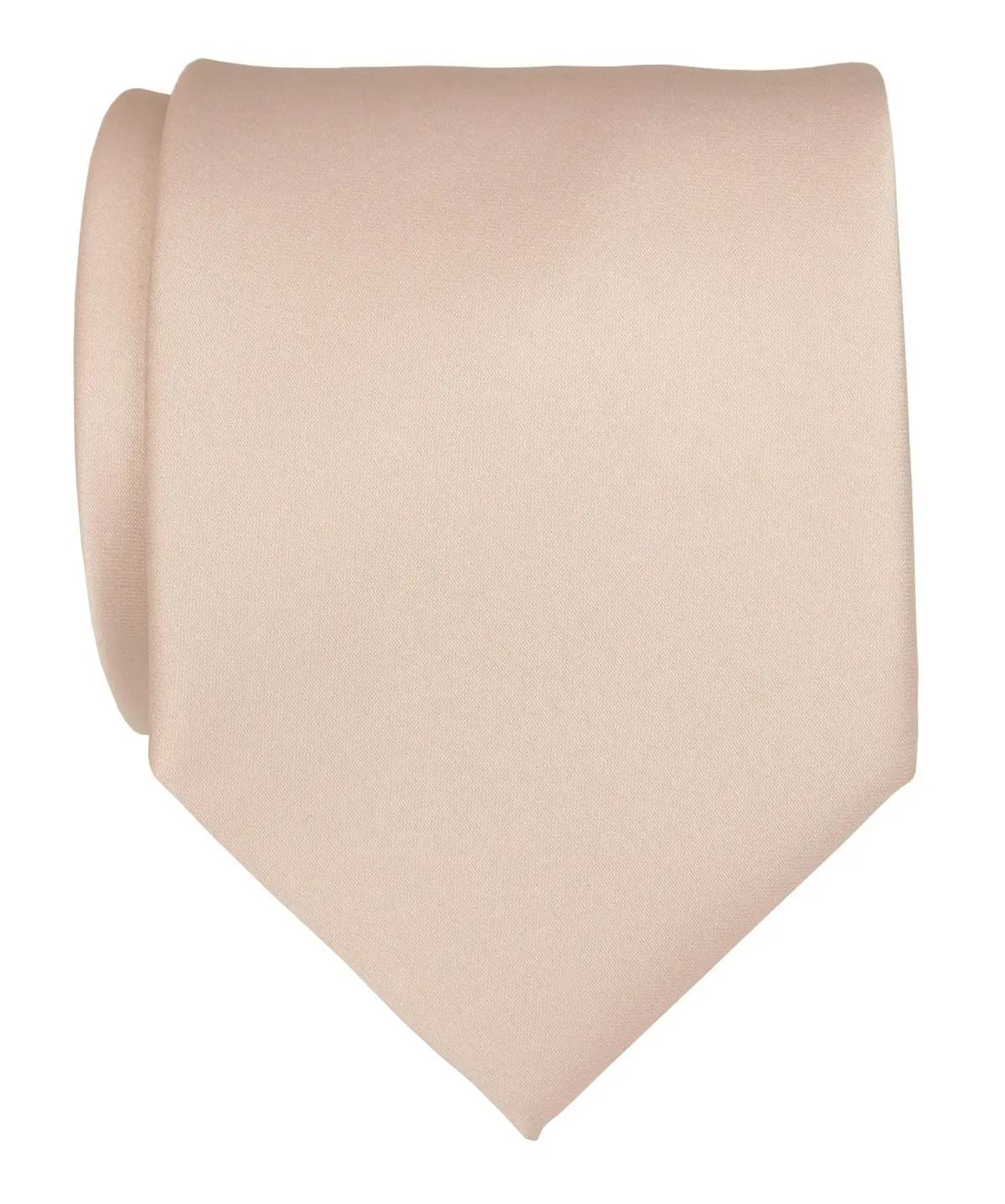 Ballet Pink Necktie. Solid Color Satin Finish Tie, No Print 1