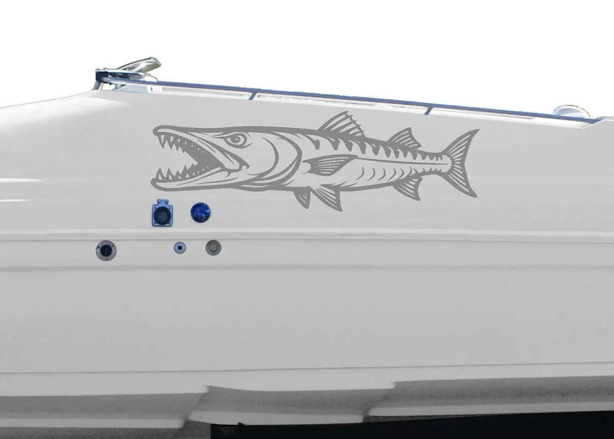 Barracuda Die-Cut Vinyl Decal Set For Boats 2