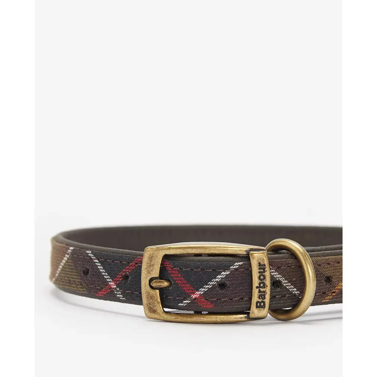 Barbour - Collare Per Cani In Pelle E Cotone Tartan 1
