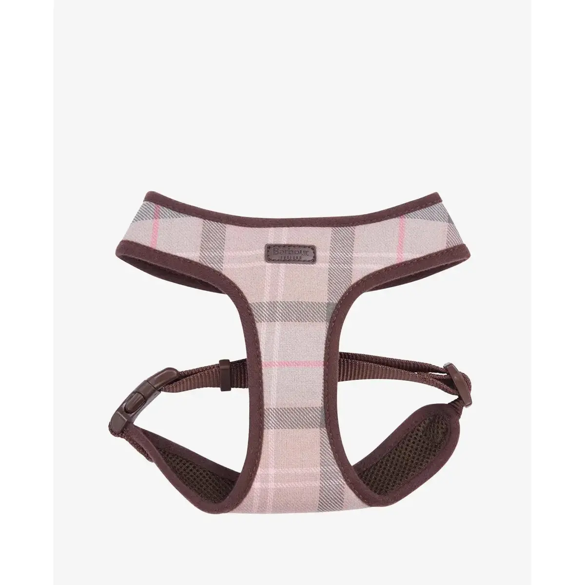 Barbour - Pettorina Per Cani Taupe Pink Tartan 1