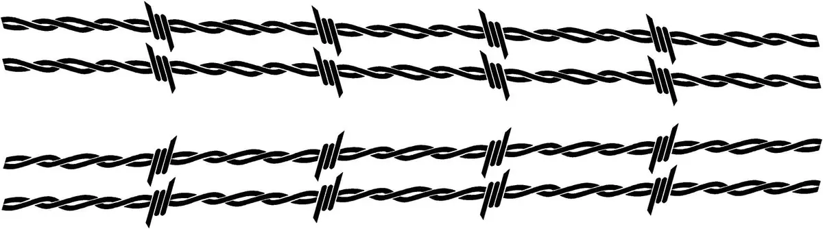 Barbed Wire Stripe Vinyl Decals – Set Of 2 For Cars & Trucks 4