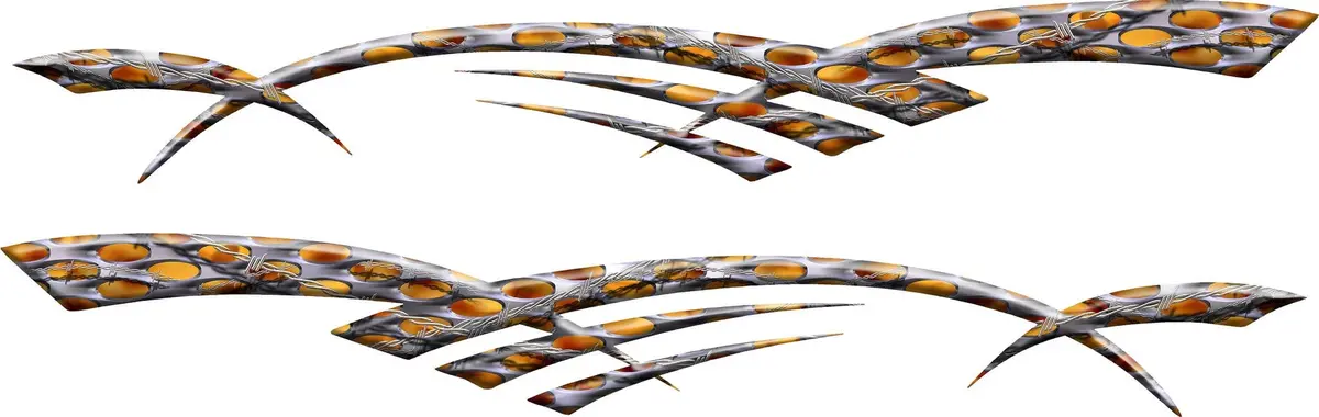 Barbwire Stripes Truck Vinyl Graphics B887 4