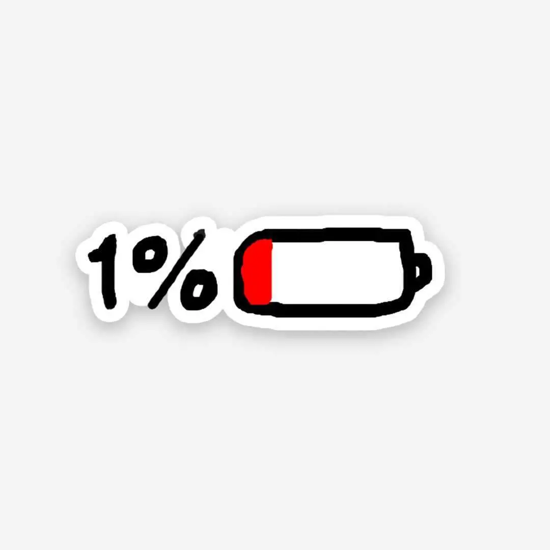 Battery Low Sticker 1