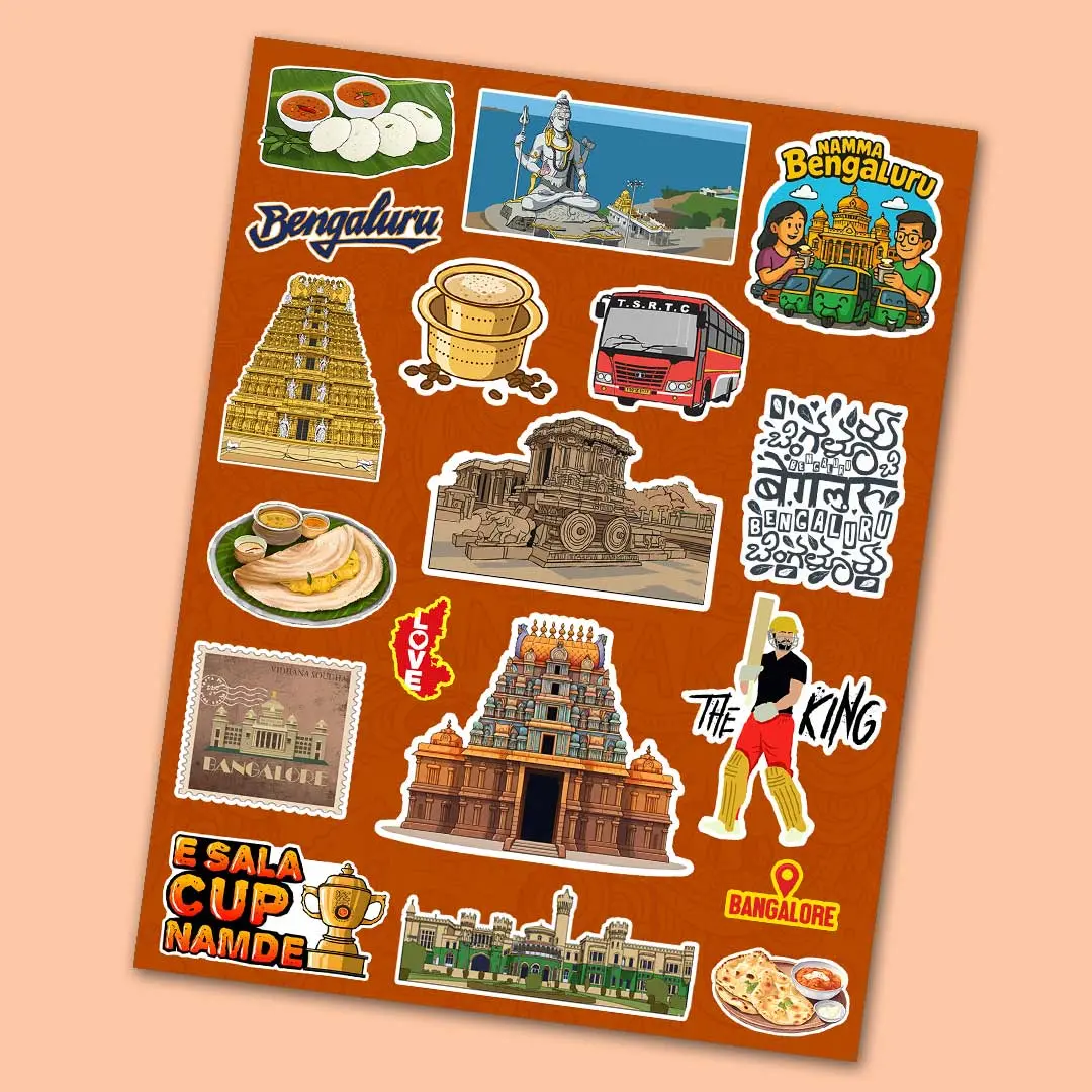 Bengaluru Mini Sticker Sheet 1
