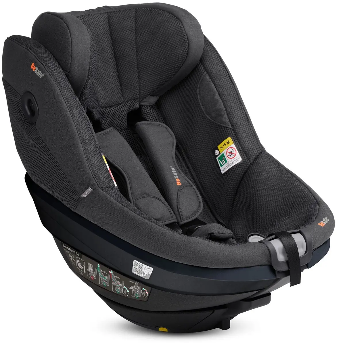 Besafe Beyond 2 360 Car Seat & Base In Anthracite Mesh 1