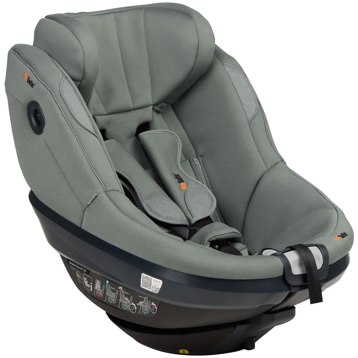 Besafe Beyond 2 360 Car Seat & Base In Meadow Green Soft Breeze 1