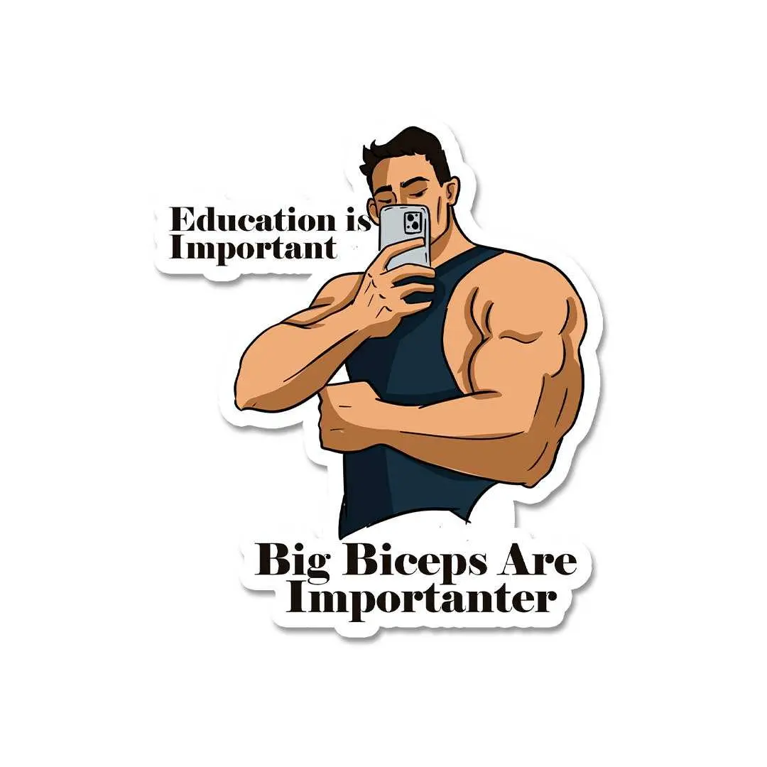 Big Biceps Are More Important Sticker 1