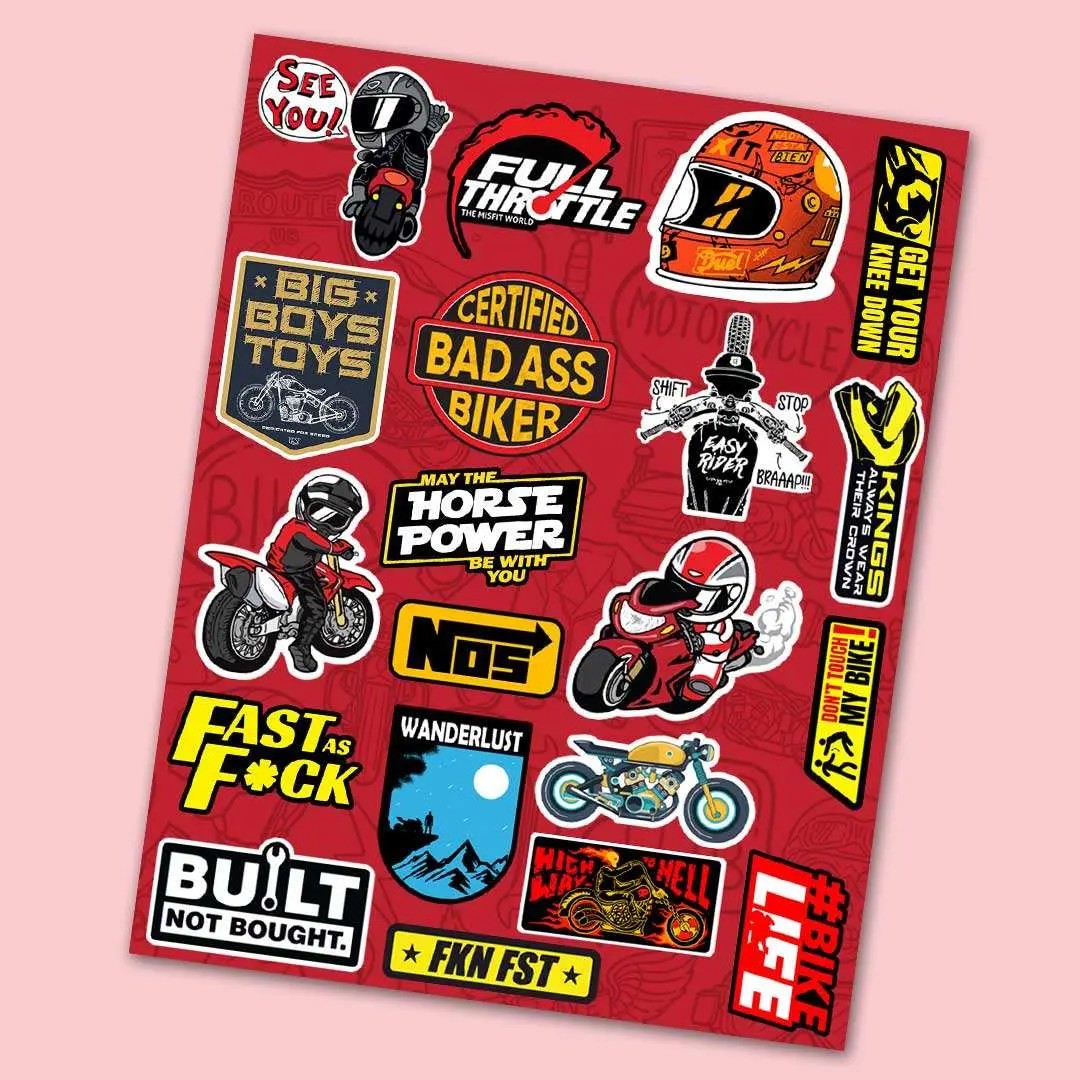 Bike Mini Sticker Sheet 1