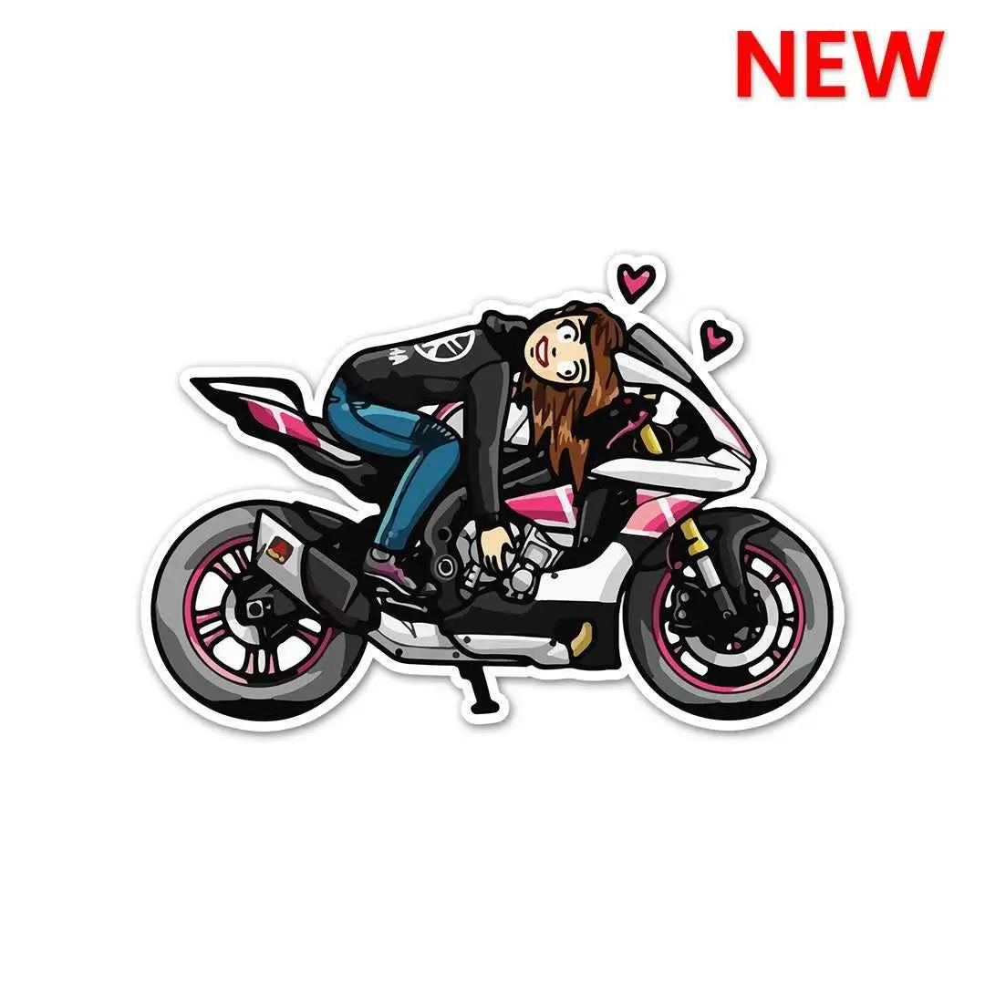 Biker Girl Sticker 1