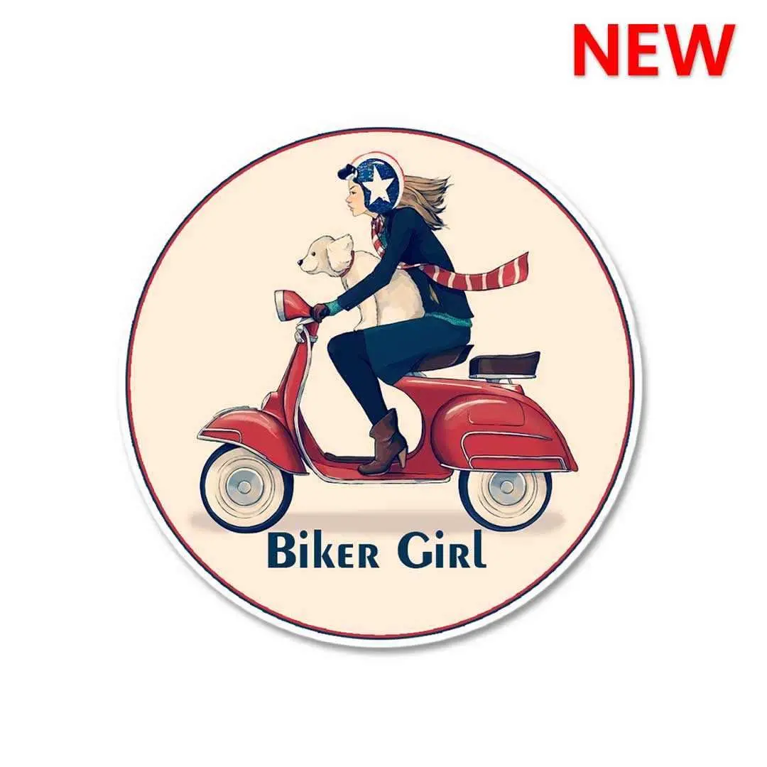 Biker Girl Sticker 1