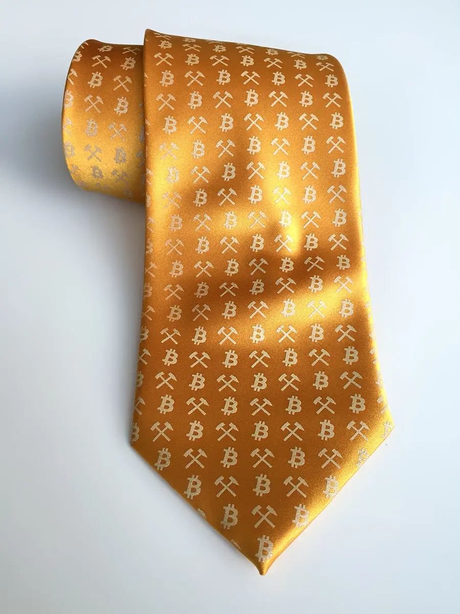 Bitcoin Silk Necktie, Cryptocurrency Tie. 2