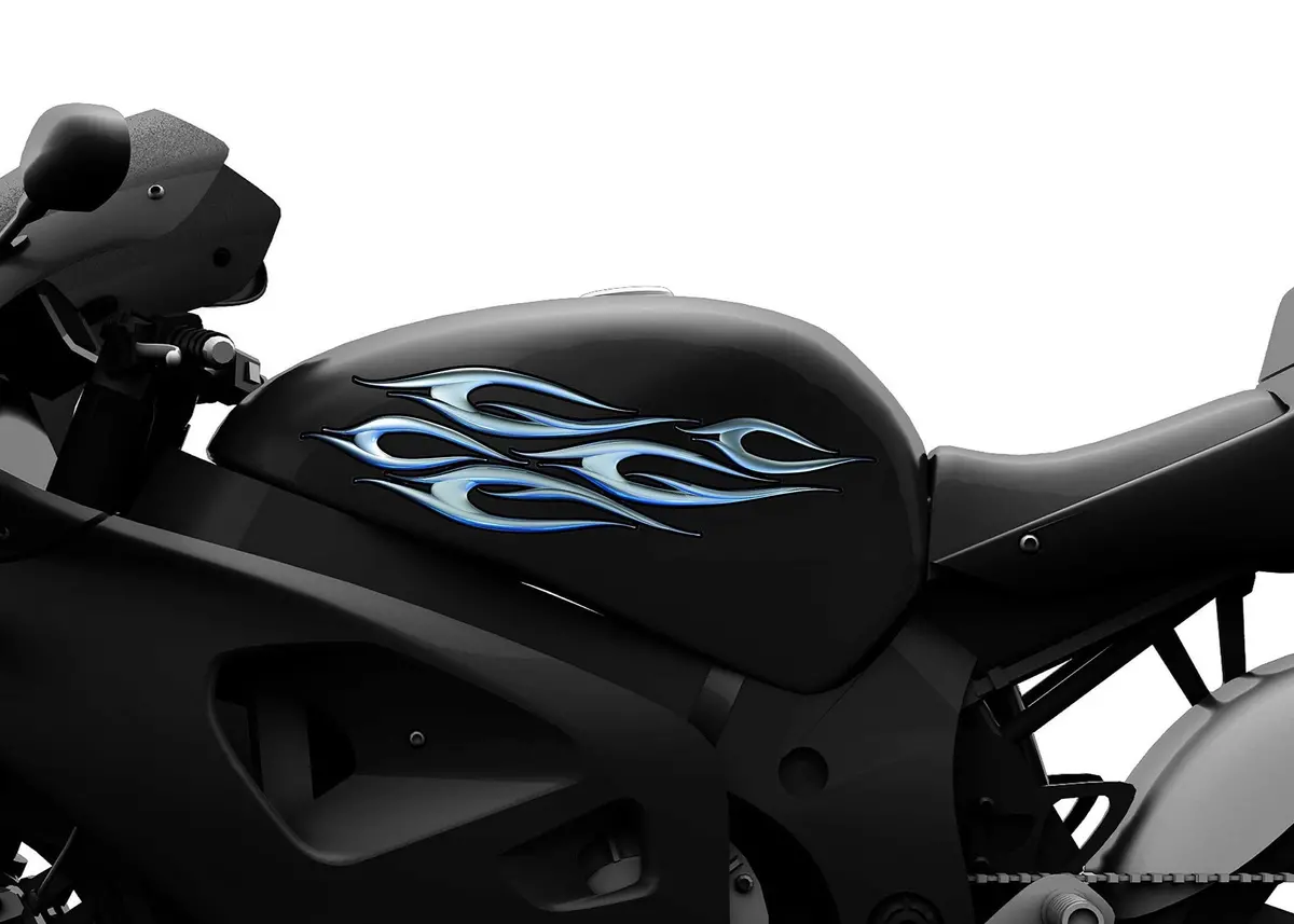 Flame Spears Motorcycle Decal Set – Motorbike Graphic Kit 2