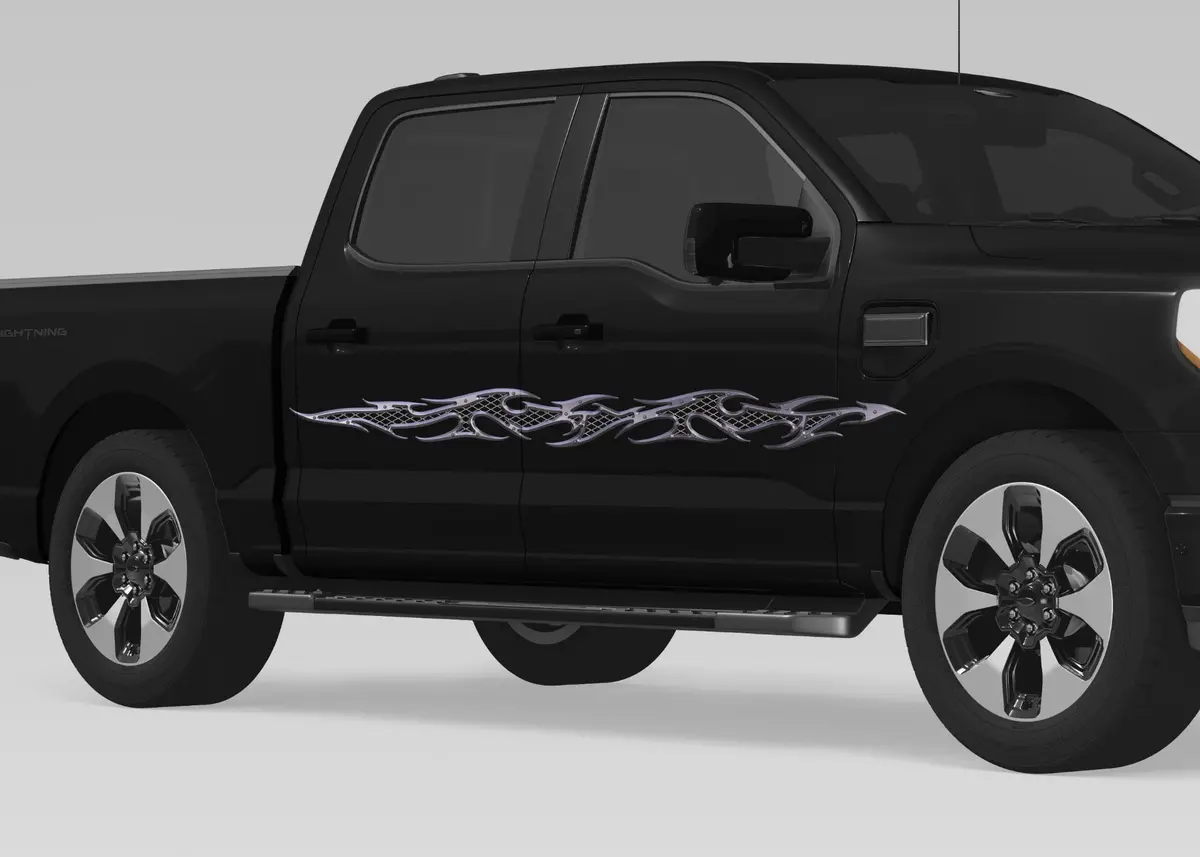 Tribal Flames Vinyl Decals For Cars & Trucks B1096 1