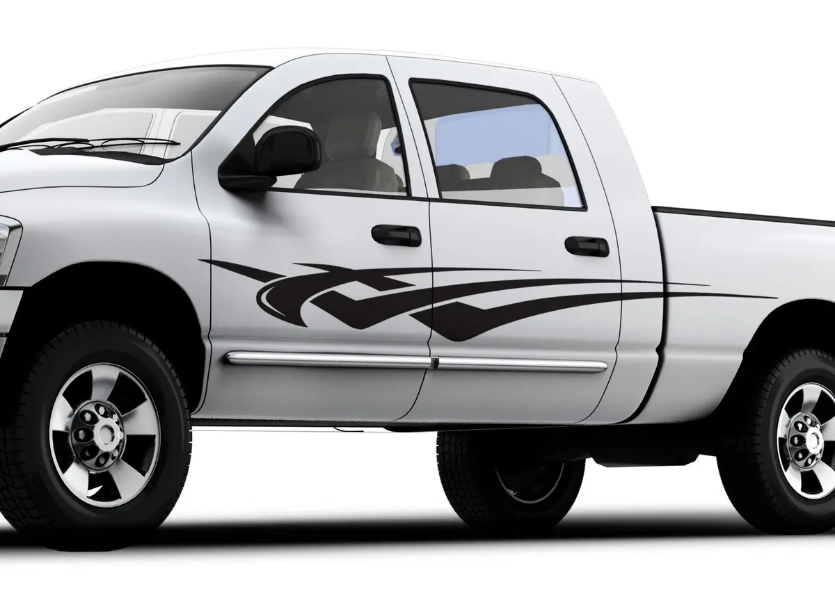 Crosswind Stripes Vinyl Decals – Set Of 2 For Cars & Trucks #217 1
