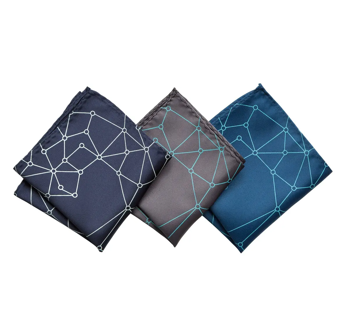 Blockchain Pocket Square, Decentralized Distributed Network Visualization Print 1