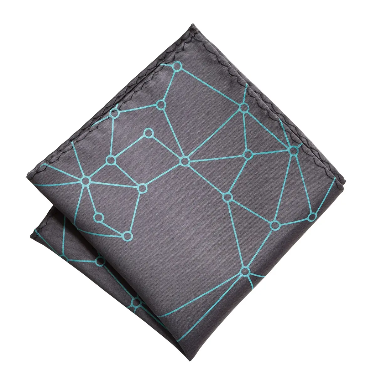 Blockchain Pocket Square, Decentralized Distributed Network Visualization Print 2