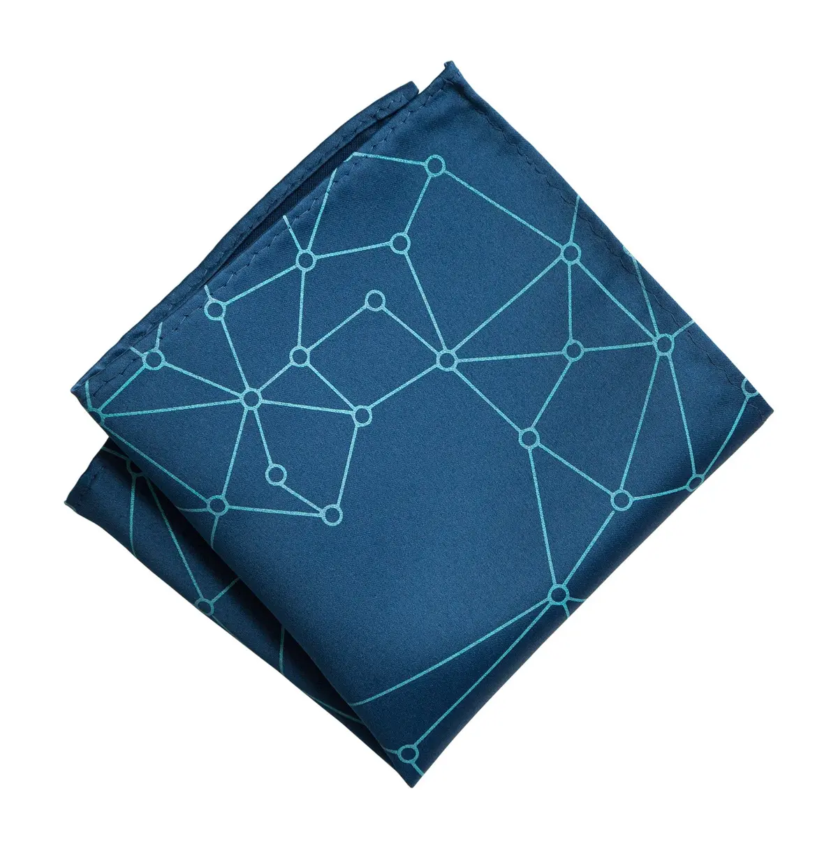 Blockchain Pocket Square, Decentralized Distributed Network Visualization Print 3