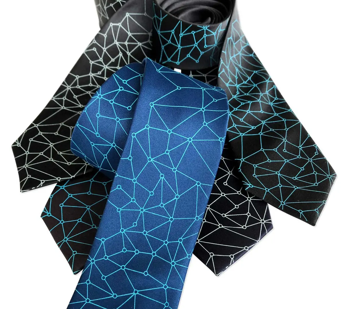 Blockchain Necktie, Decentralized Distributed Network Visualization Tie 1