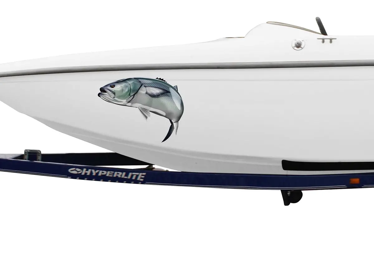 Turning Bluefish Vinyl Decal For Boats – Custom Made Sizes 1