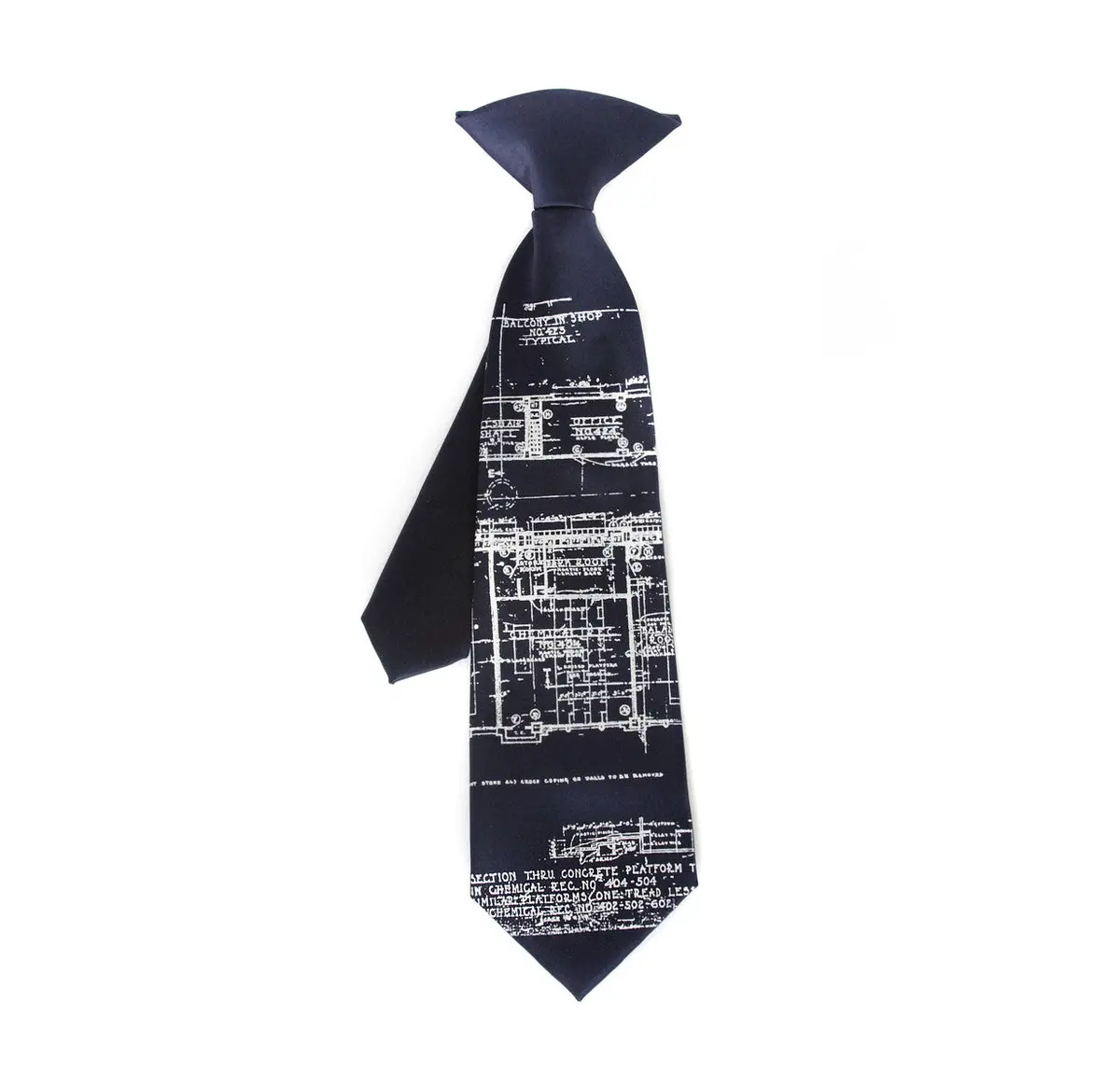 Blueprint Kids Tie. Detroit "Little Architect" Boys Necktie. 1